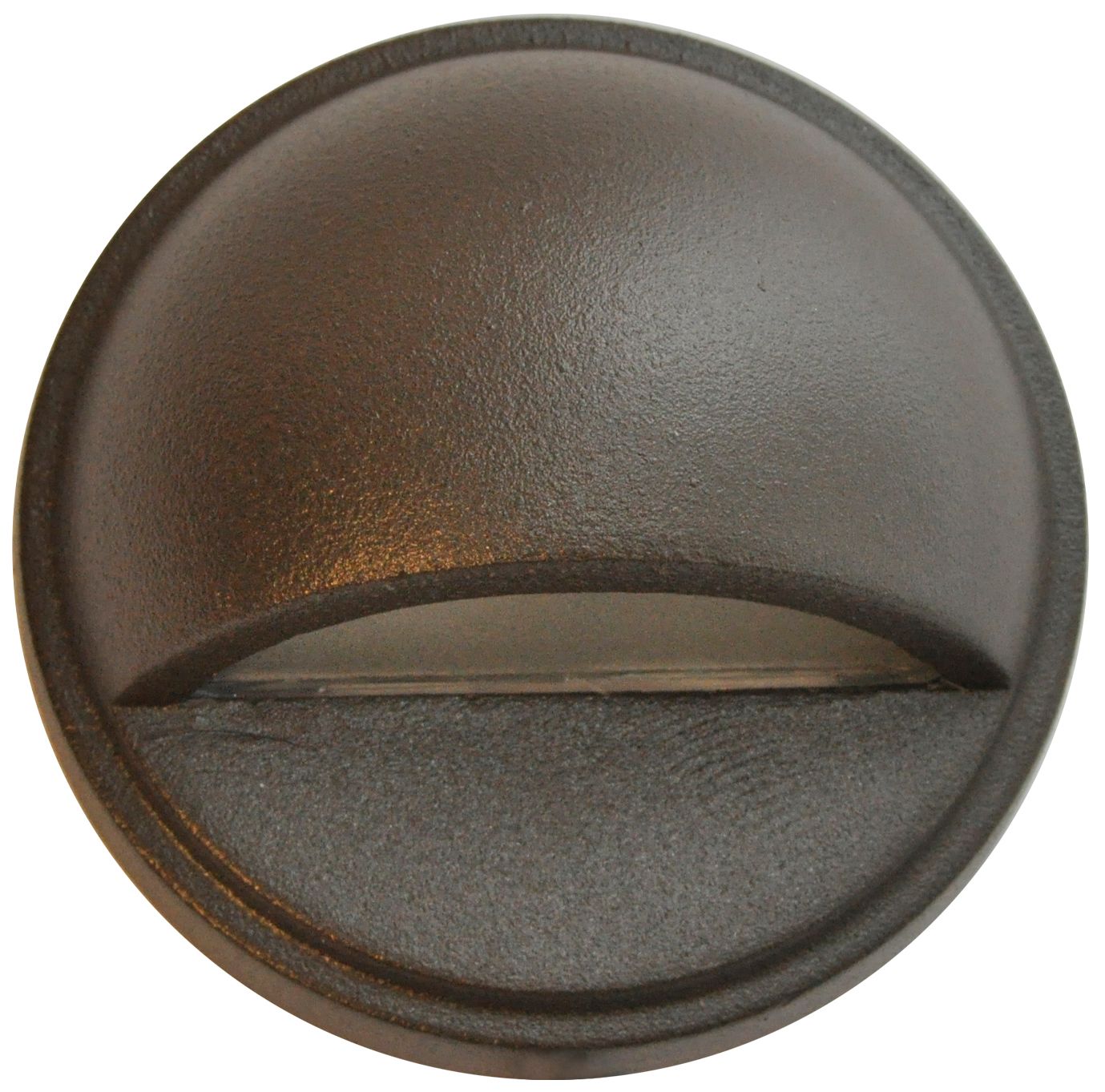 Hockey Puck 2 3/4"W Bronze Texture LED Surface Step Light