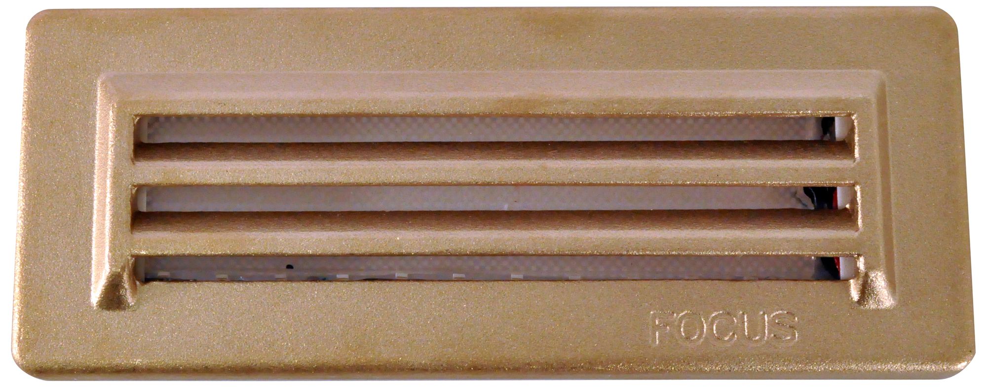 Bronze Texture 8 1/4" Wide 3-Louver LED Step/Brick Light