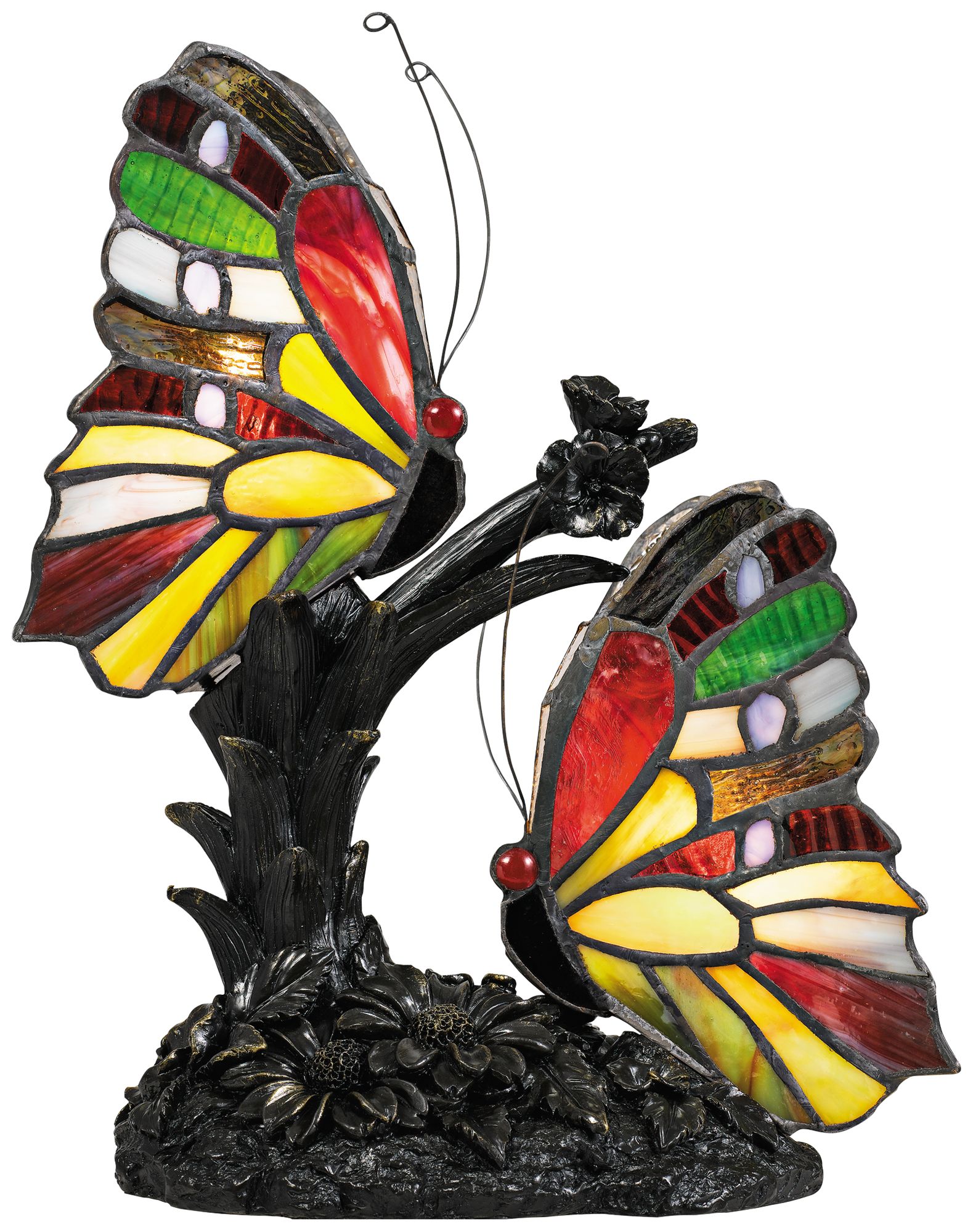 Ives 11 1/4" High TiffanyStyle Butterfly Uplight Table Lamp 67W92