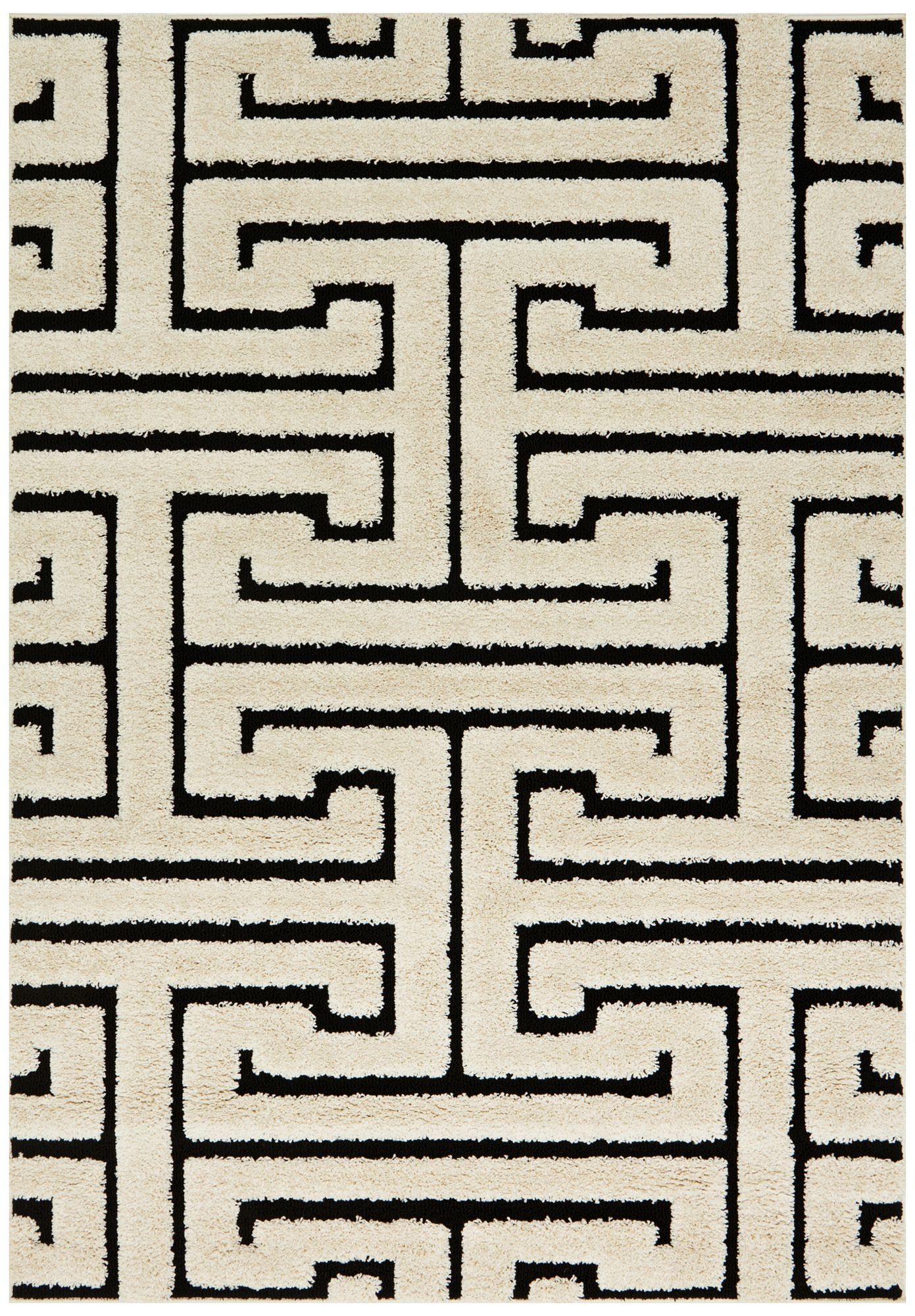 Loloi Enchant White and Black Geometric Area Rug