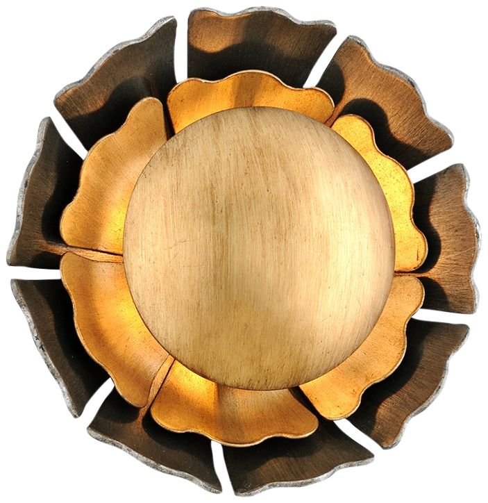 Corbett Magic Garden 7 1/2"H Bronze Leaf Flower Wall Sconce