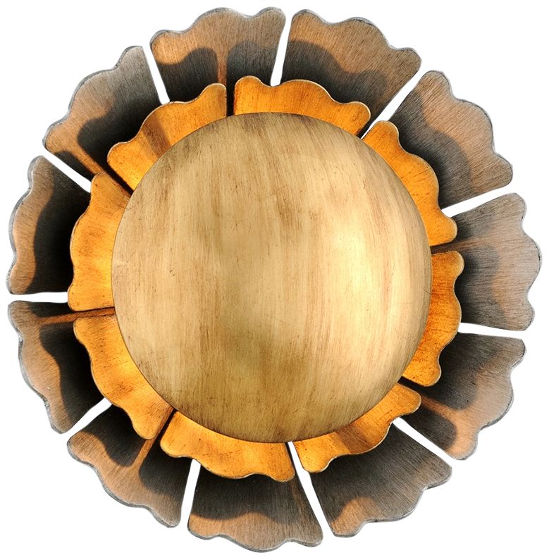 Corbett Magic Garden 10" High Bronze Leaf Flower Wall Sconce