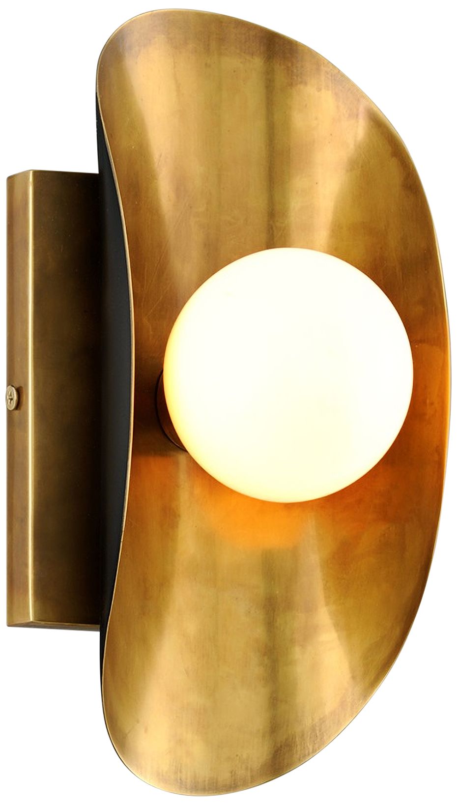 Corbett Hopper 10" High Vintage Brass Wall Sconce