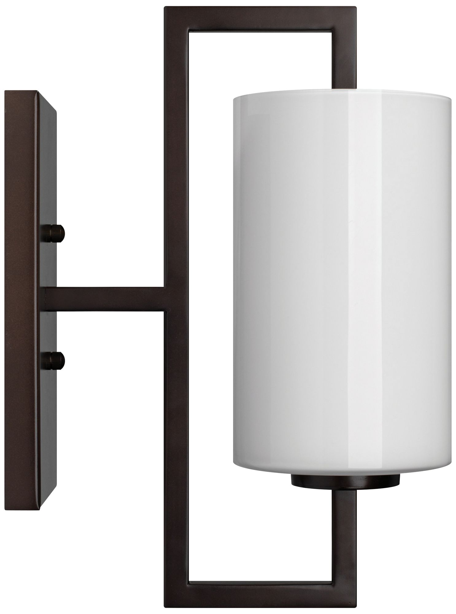 Blueprint 13"H Oil-Rubbed Bronze w/ White Glass Wall Sconce