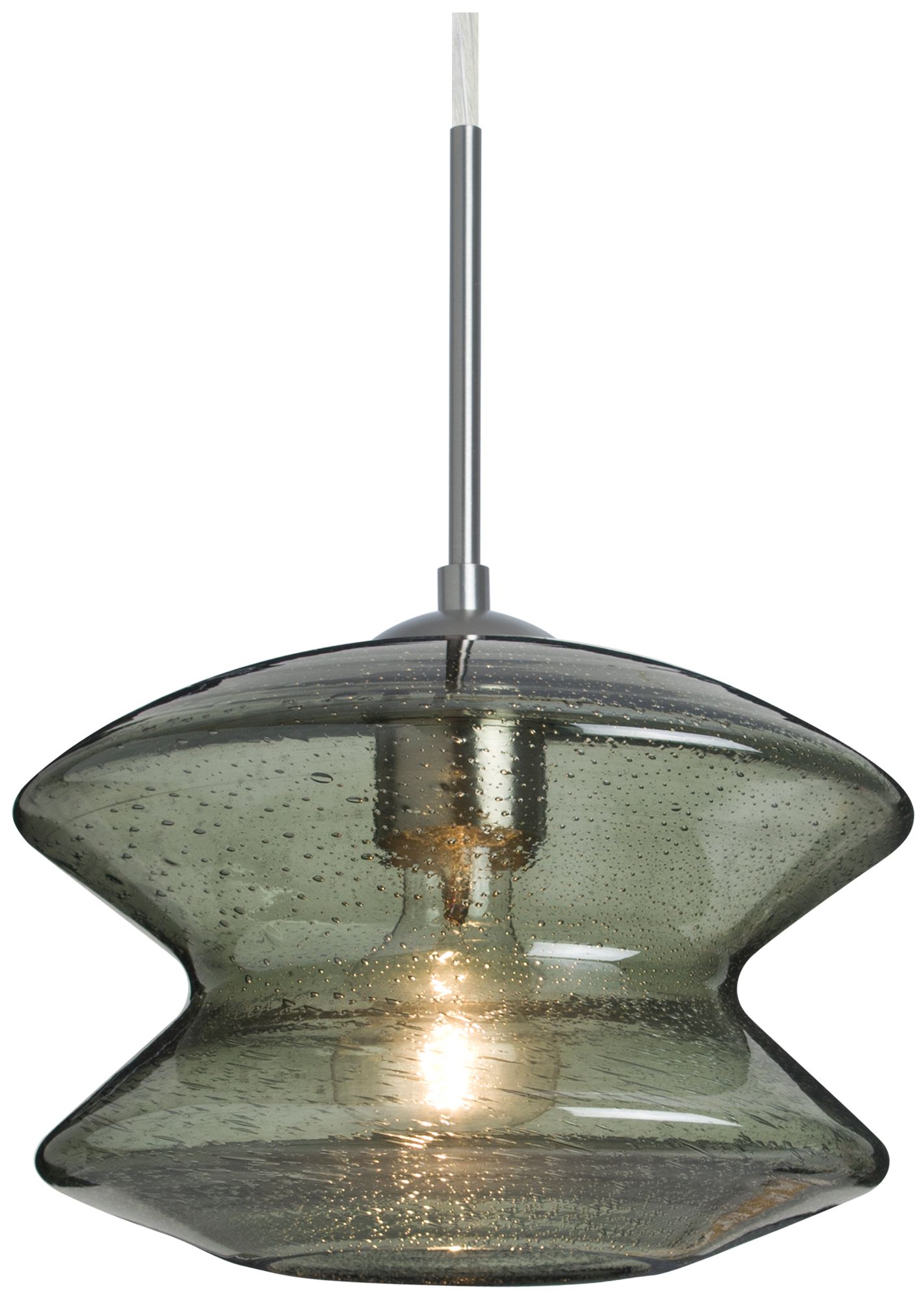 Besa Zen 9" Wide Moss Bubble Mini Pendant