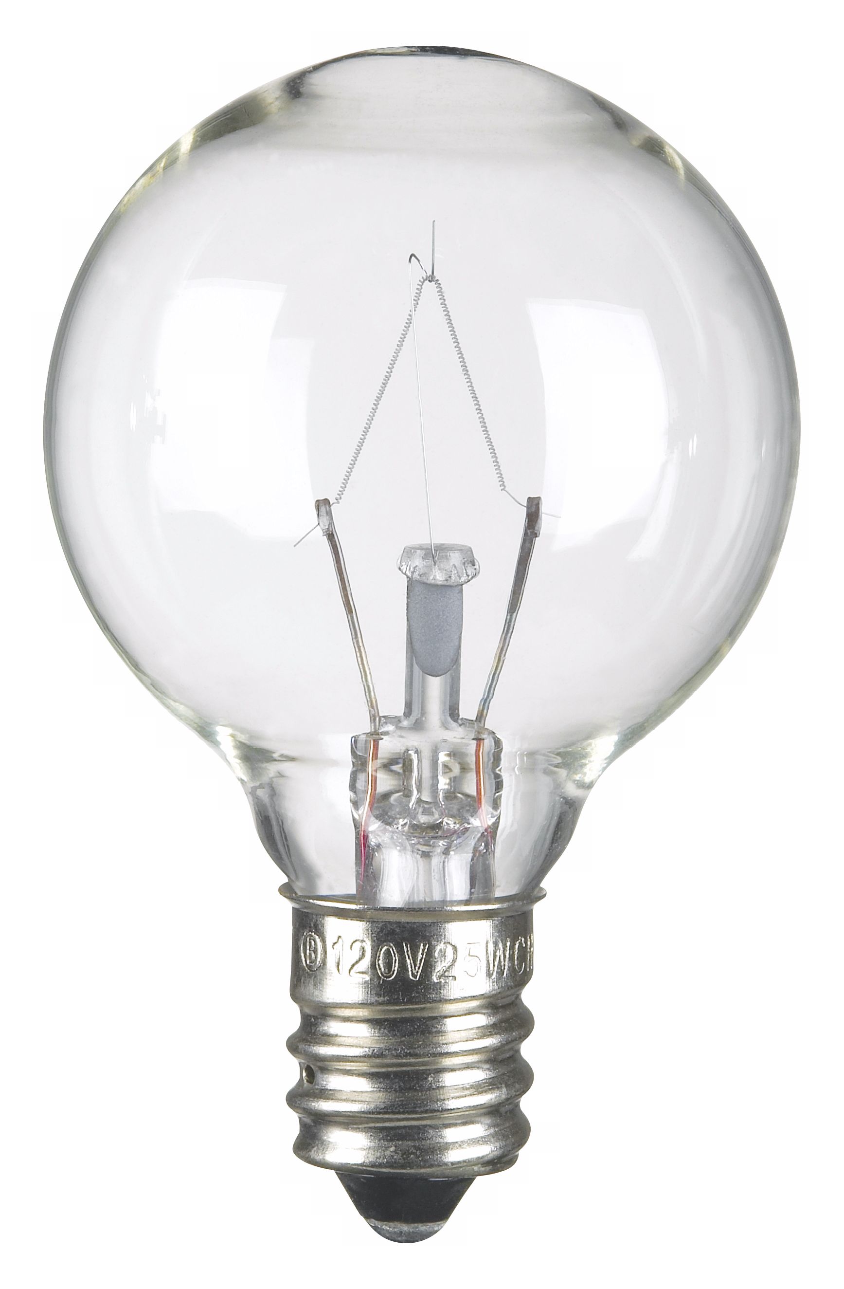 25 Watt G-11 Krypton Clear Candelabra Base Light Bulb - #68601 | Lamps Plus