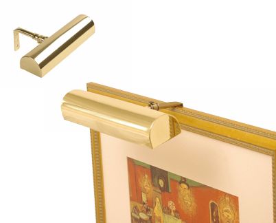 Concept 8" Wide Polished Brass Cordless Picture Light