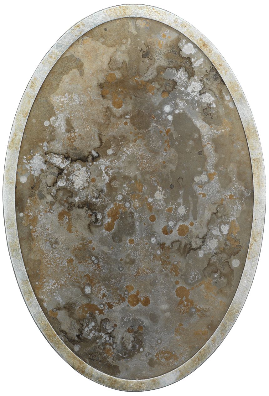 Galaxy 12"H Champagne Leaf w/ Antique Mirrored Glass Sconce