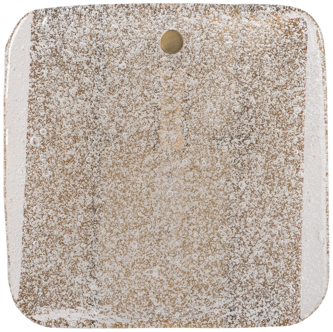 Perignon 8" High Ice Glass w/ Antique Brass Wall Sconce