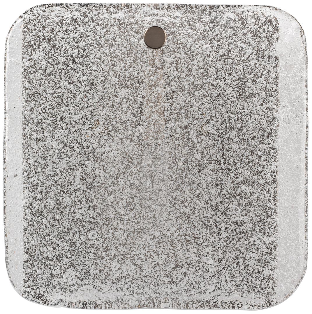 Perignon 8" High Ice Glass w/ Antique Silver Wall Sconce