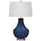 Kinney Blue Ceramic Gourd LED Table Lamp