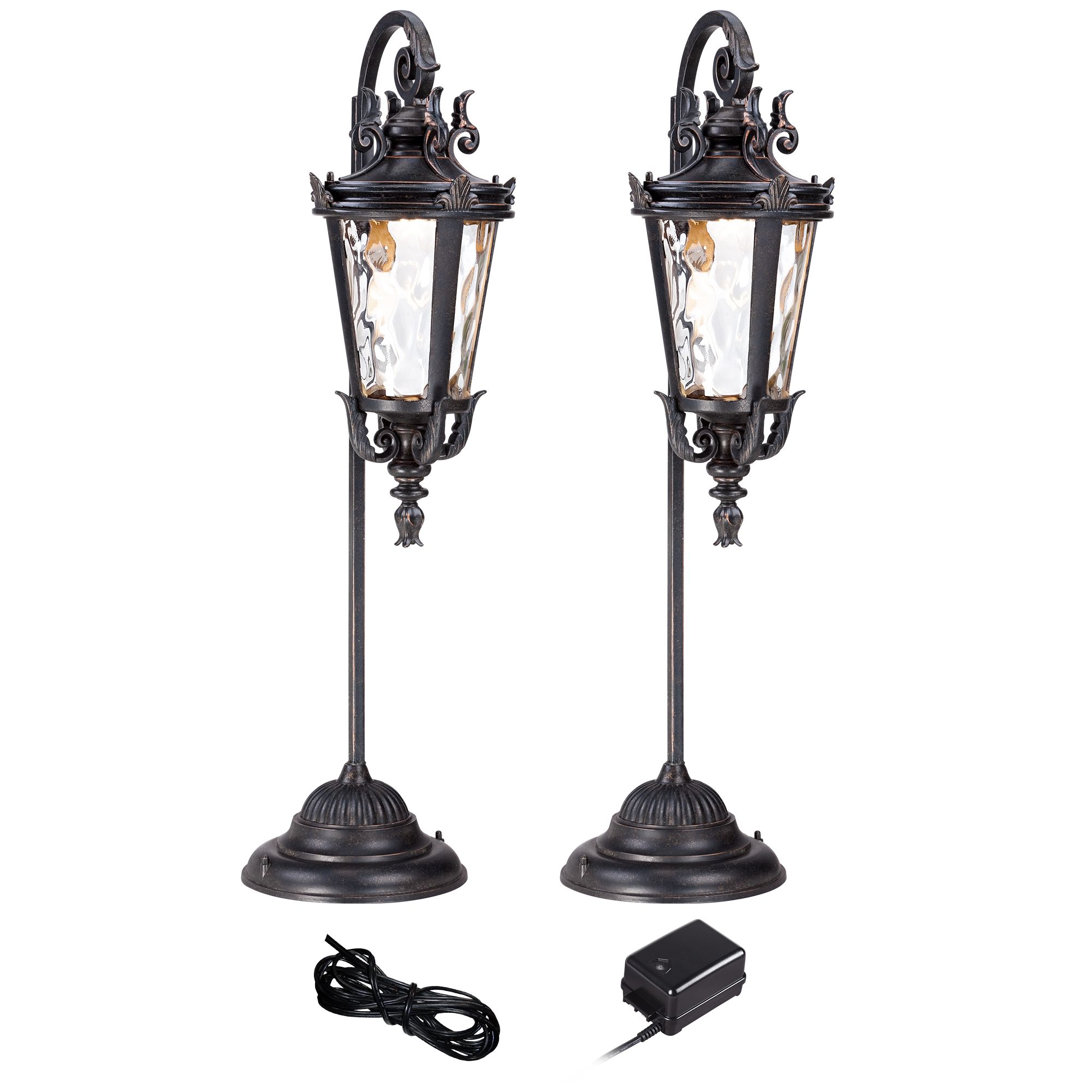 Casa Marseille Bronze 4-Piece LED Landscape Path Light Set