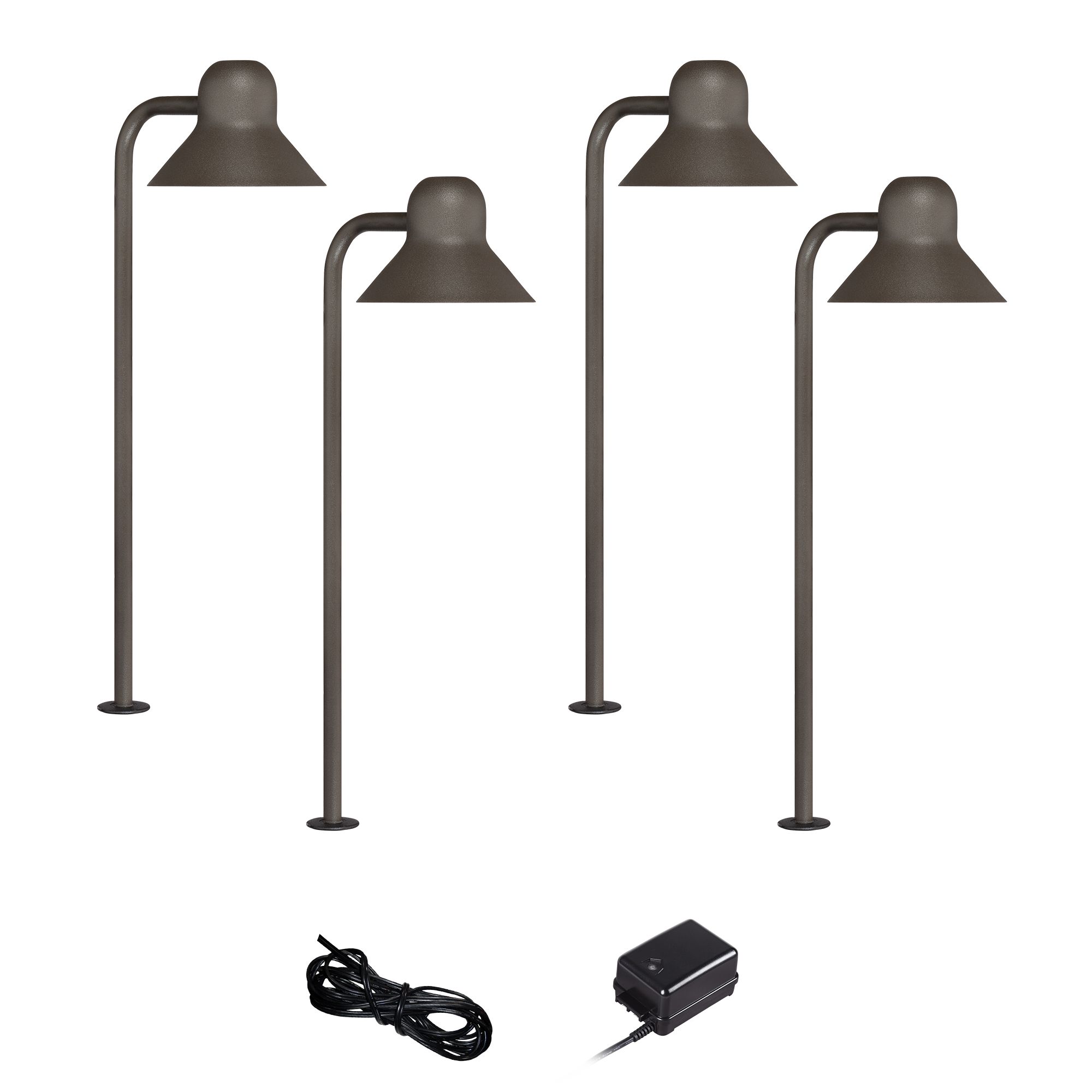 Jayce Bronze 6-Piece LED Landscape Path Light Set
