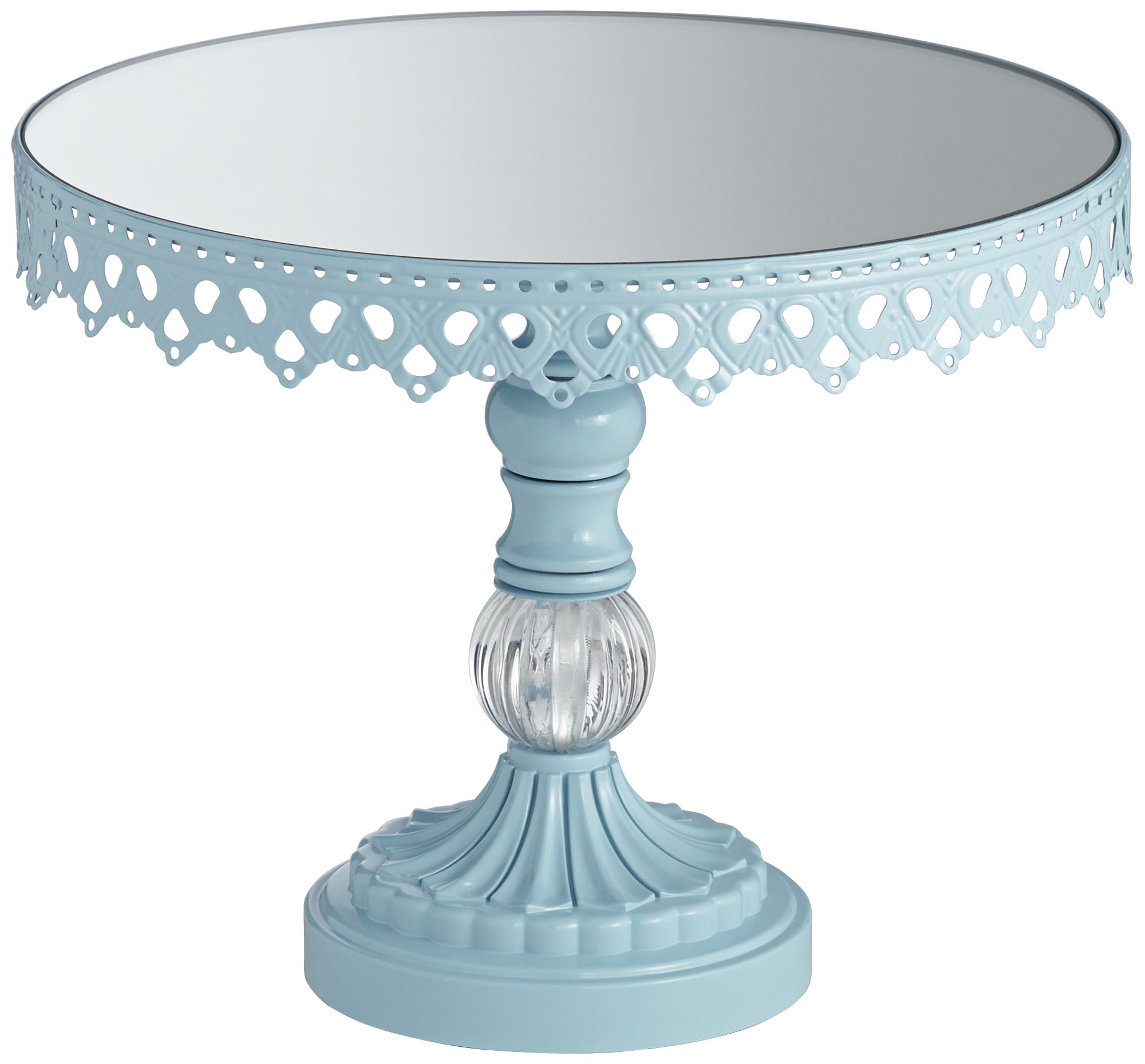 Saltwater Blue Mirror-Top 10" Round Cake Stand
