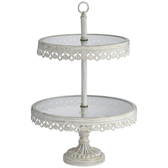 tiered cake stand with cover