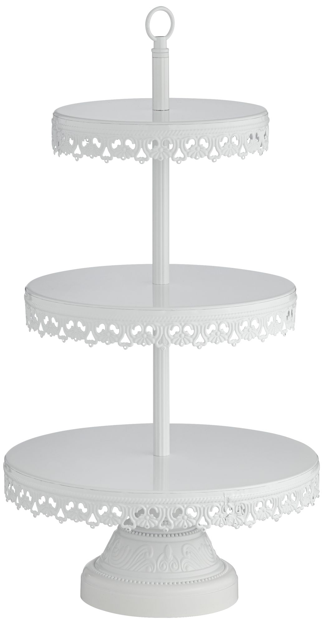 La-Romain White 19" High 3-Tier Cookie or Cup-Cake Stand