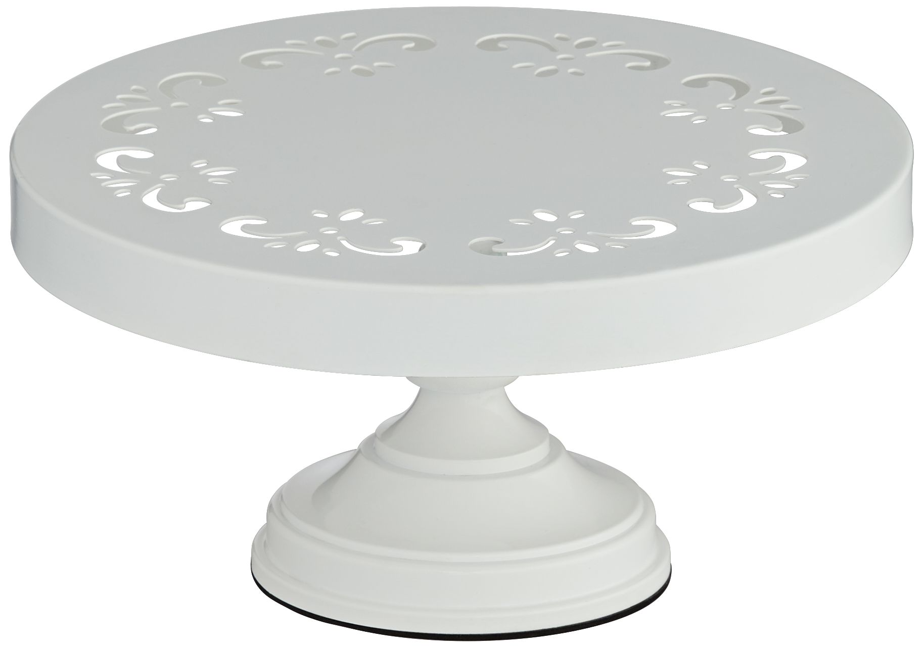 York White 10" Round Single Tier Cake Stand