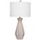 Branka Cement with Gold Lines Stone LED Table Lamp