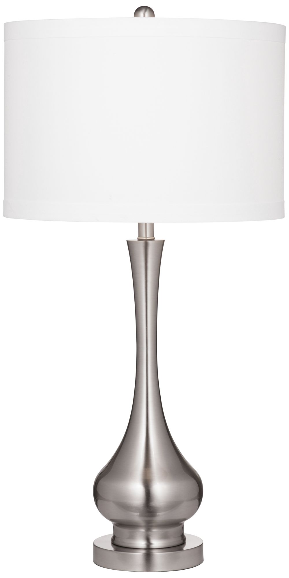 Suzanna Brushed Silver Metal LED Table Lamp 68C96 Lamps Plus