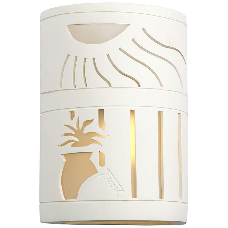 Asavva 10 1/2&quot;H Paintable White Bisque Outdoor Wall Light