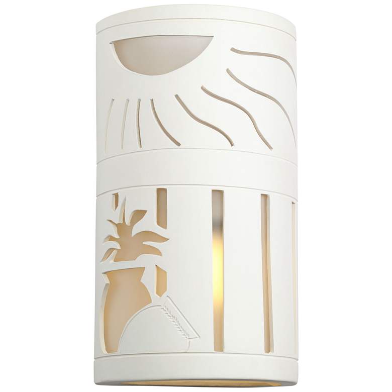 Asavva 13&quot; High Paintable White Bisque Outdoor Wall Light