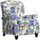Ethel Indigo Floral Push Back Recliner Chair