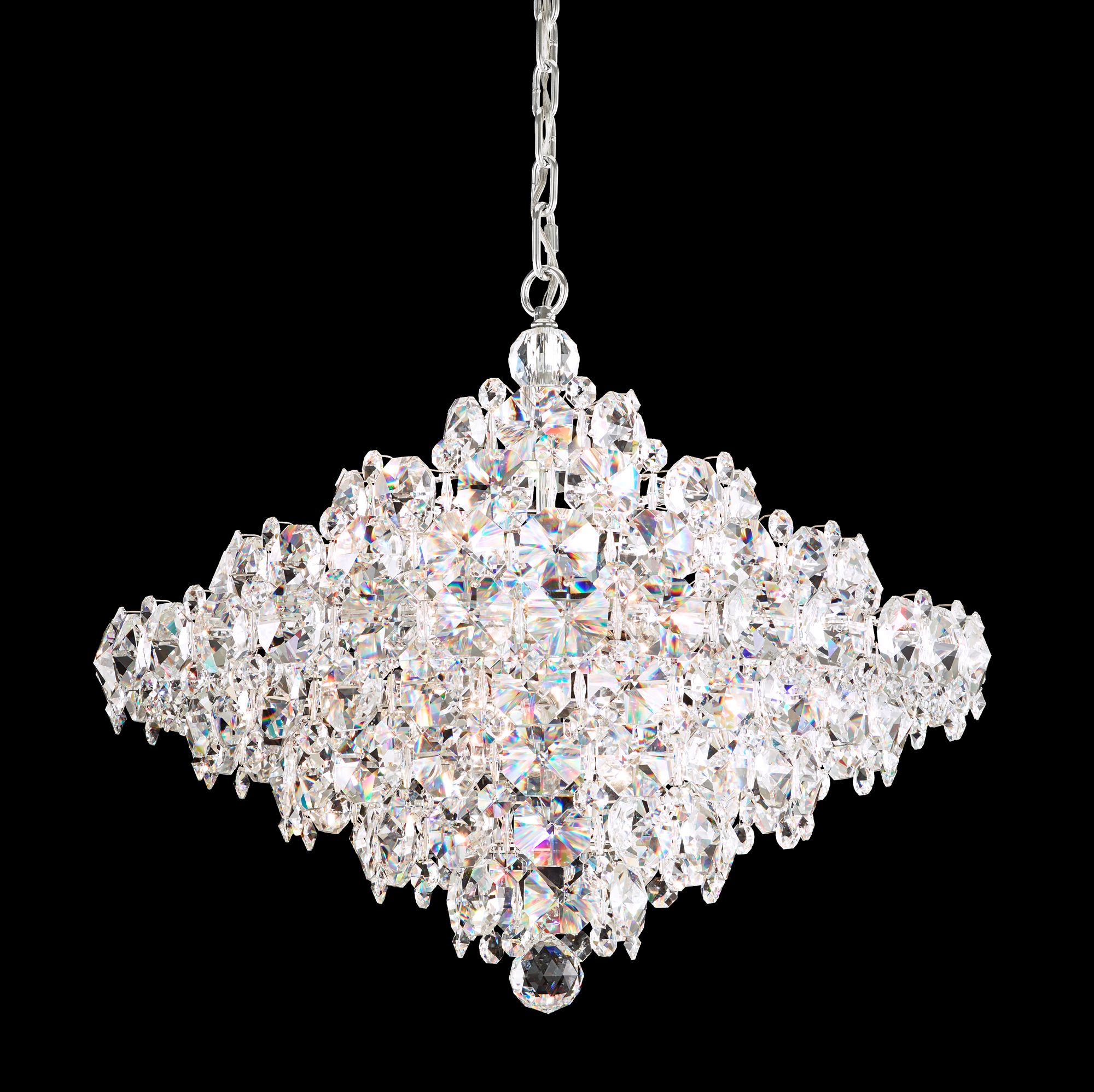 Schonbek Baronet 24"W Stainless Steel and Crystal Pendant