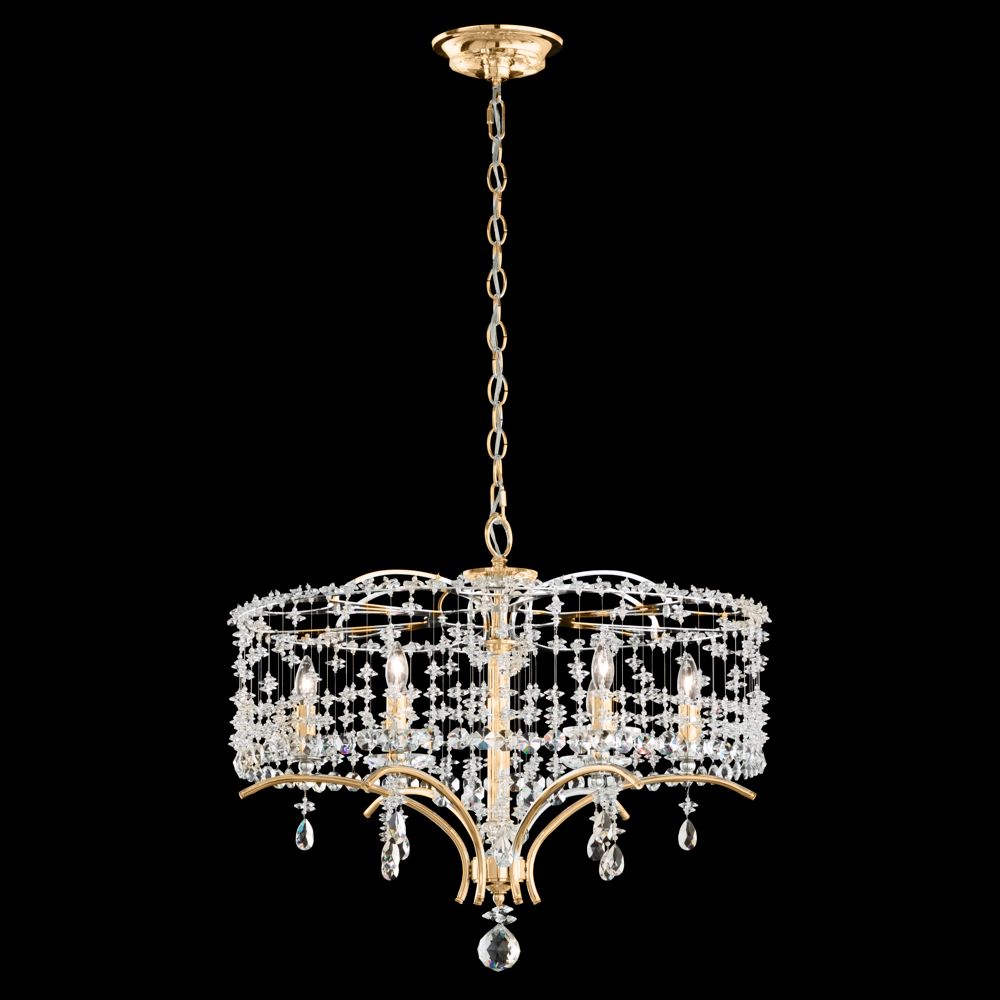 Bella Rose 24" Wide Heirloom Gold and Crystal Chandelier