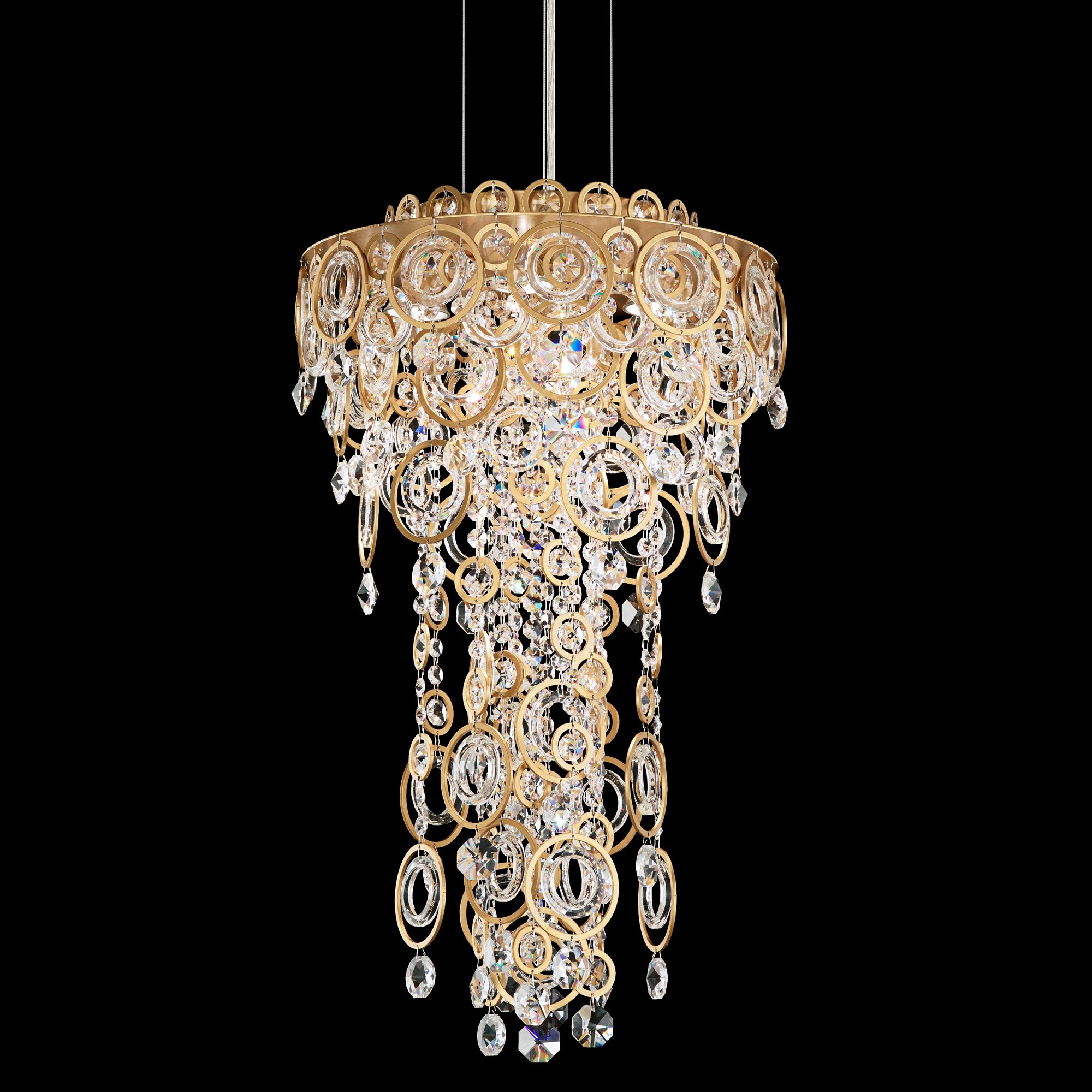 Schonbek Circulus 14"W Heirloom Gold and Crystal Pendant