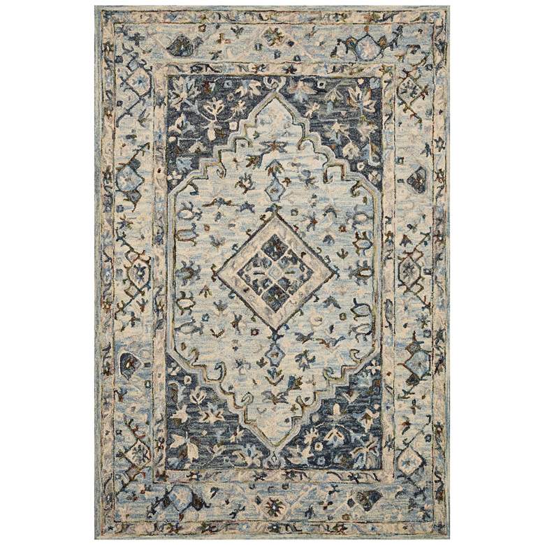 Loloi BEA-01 5&#39;0&quot;x7&#39;6&quot; Light Blue and Blue Area Rug