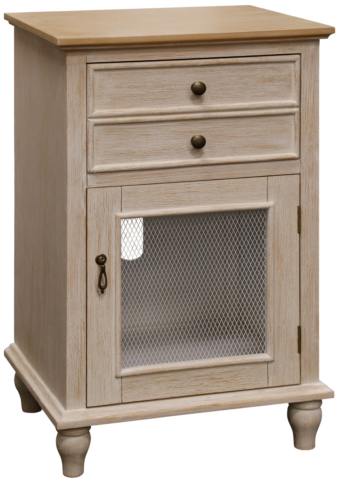Tural 18" Wide Light Pine Wood Accent Cabinet