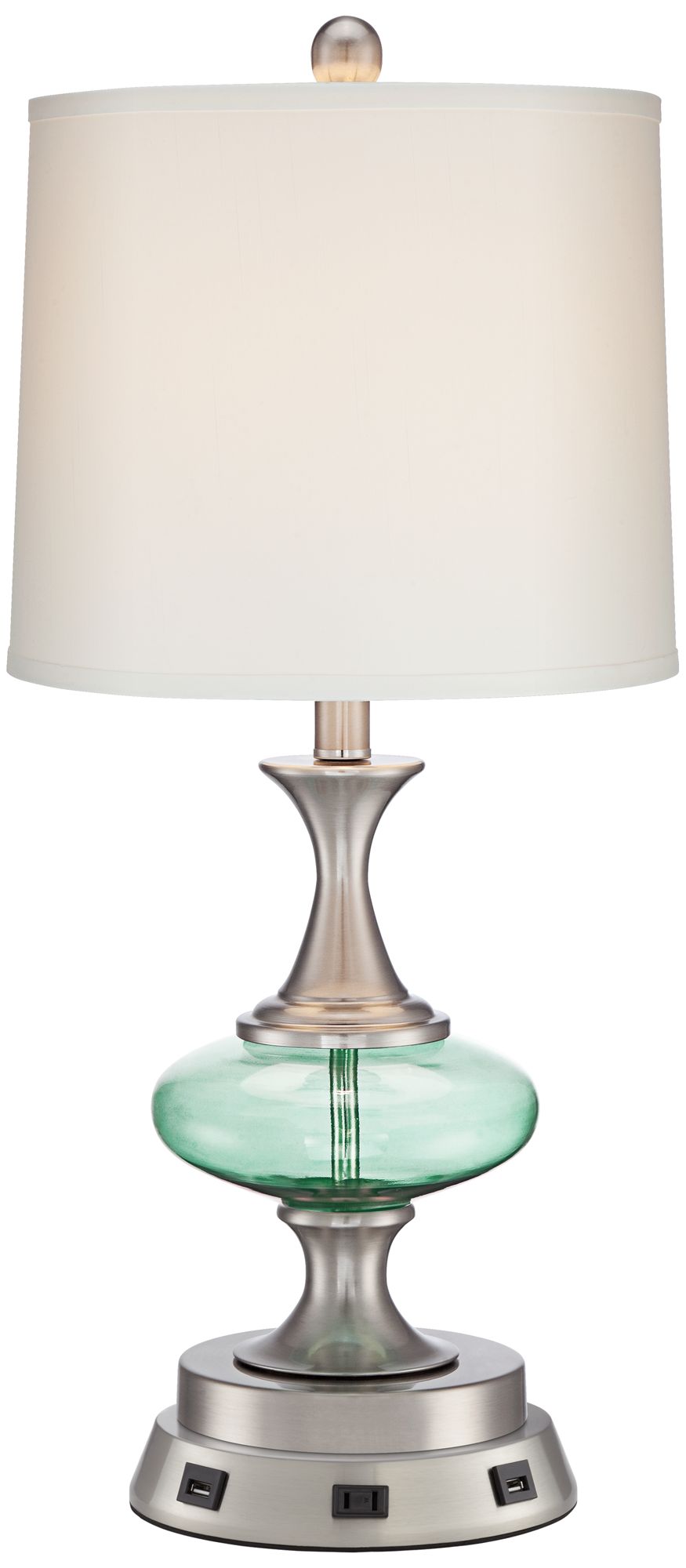 green base table lamps