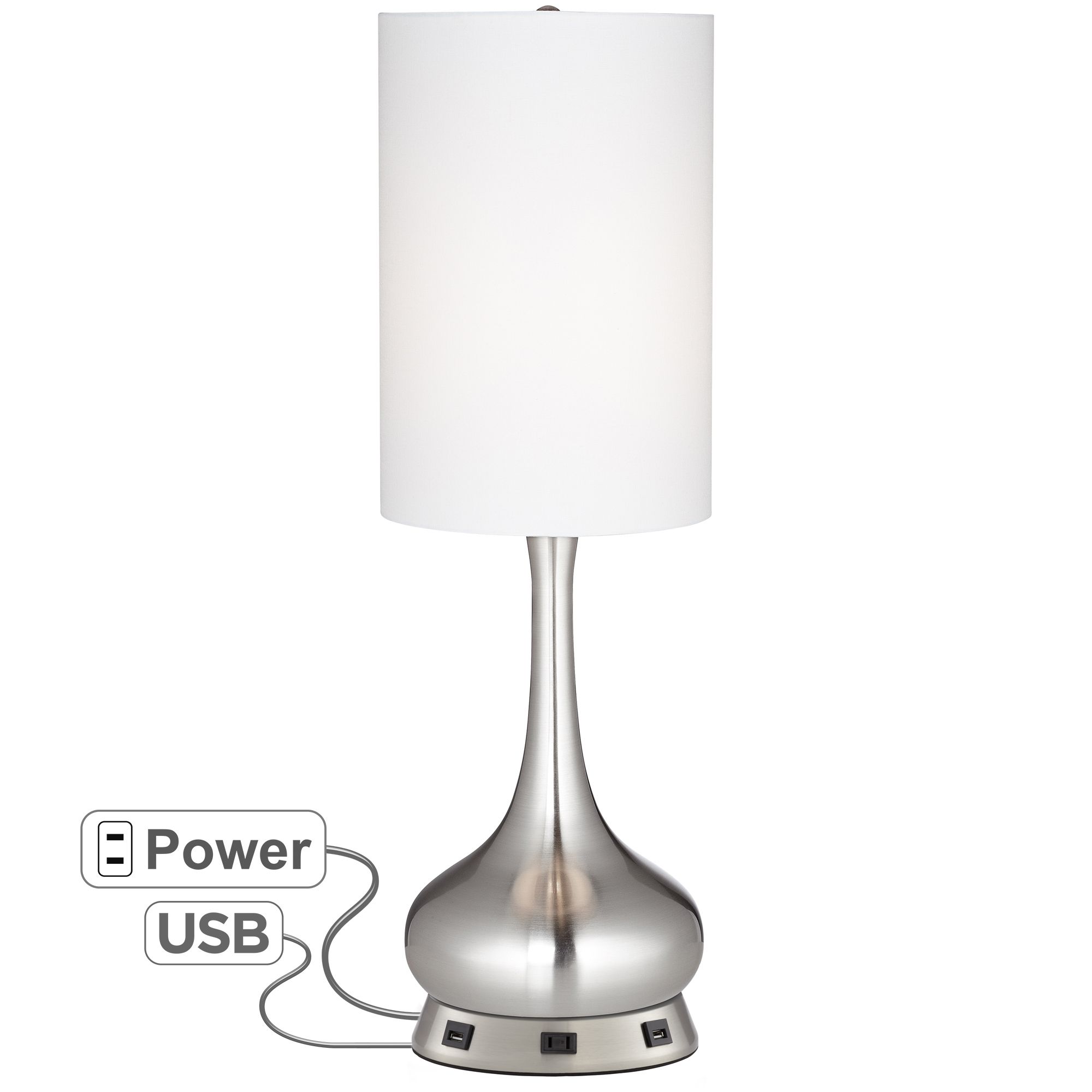 silver droplet table lamp