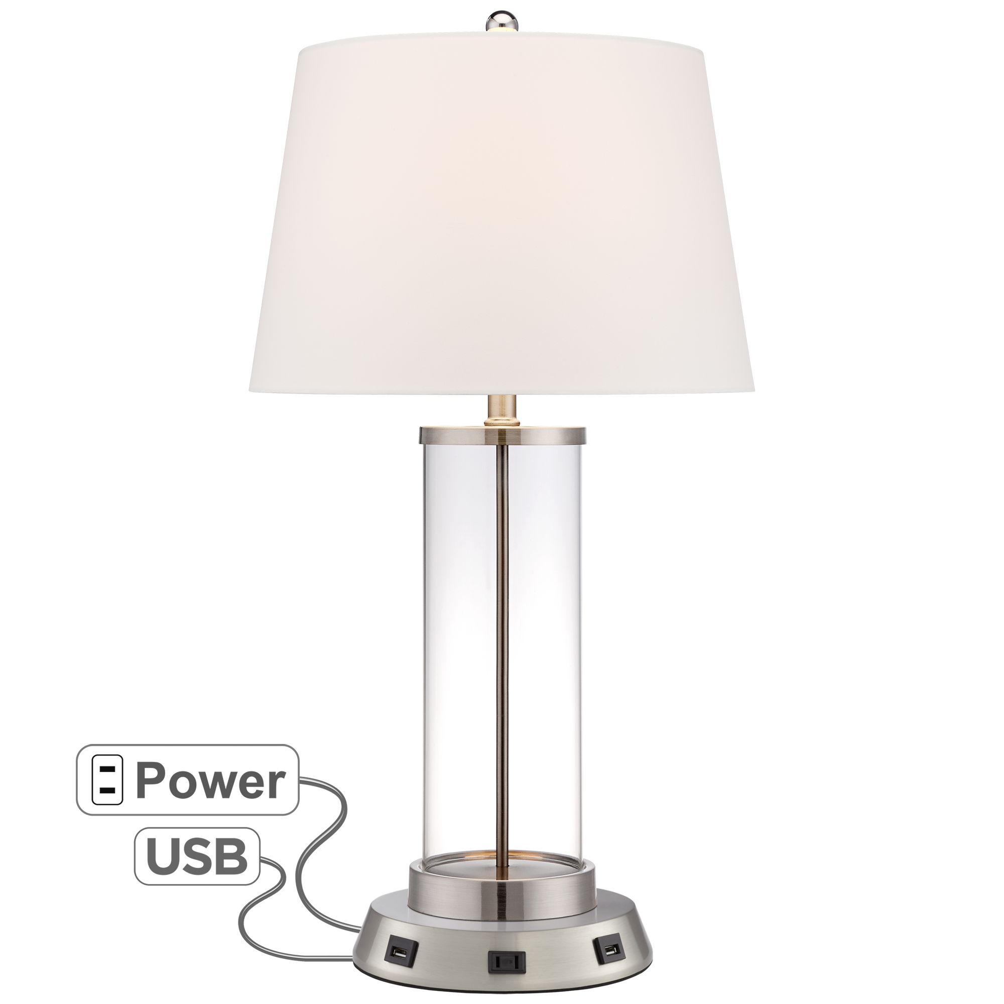 fillable glass lamp base