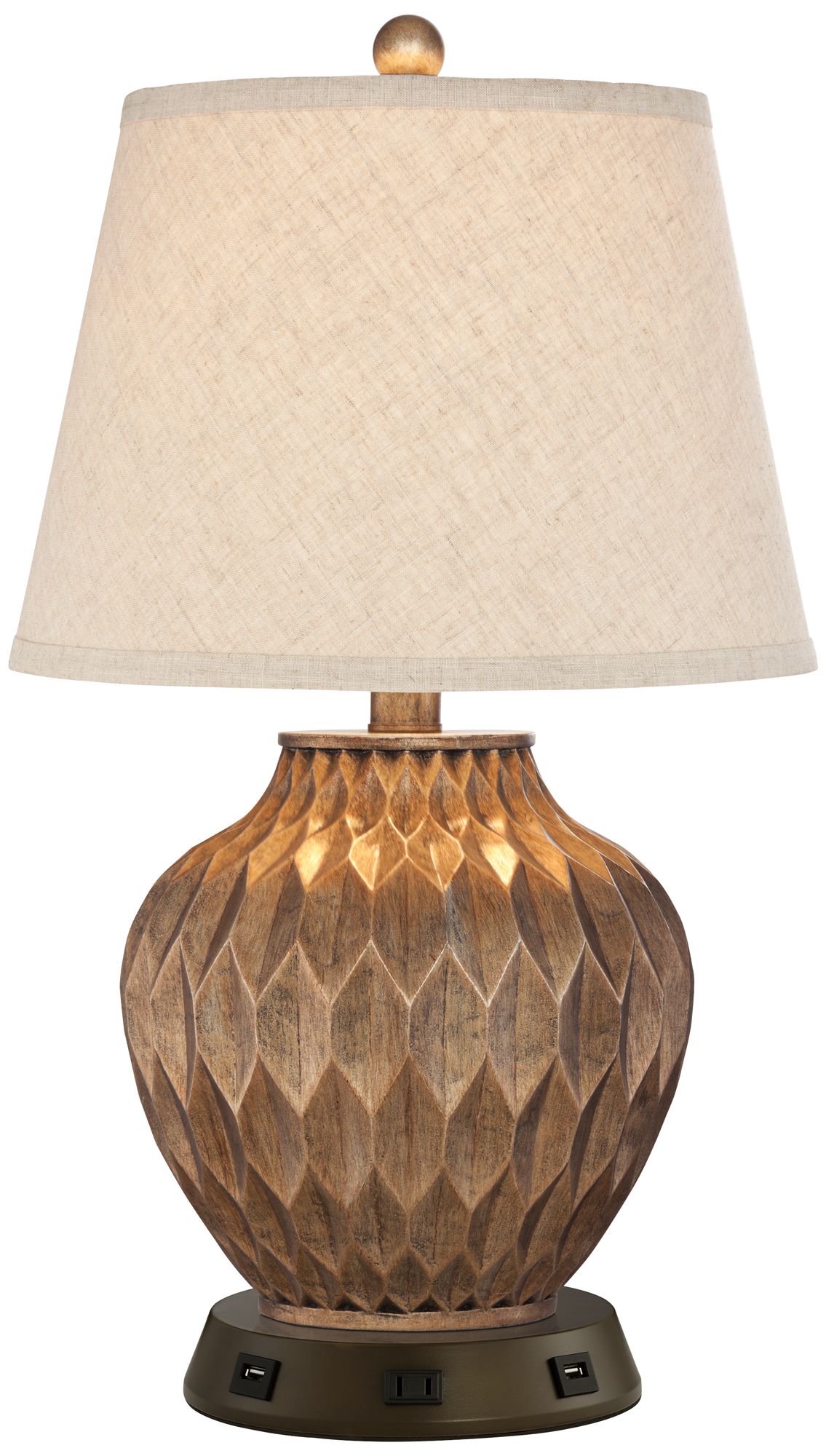 Buckhead Bronze Accent Table Lamp With USB Workstation Base - #68V68 ...