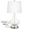 Clear Glass Fillable Gillan Table Lamp with USB Workstation Base
