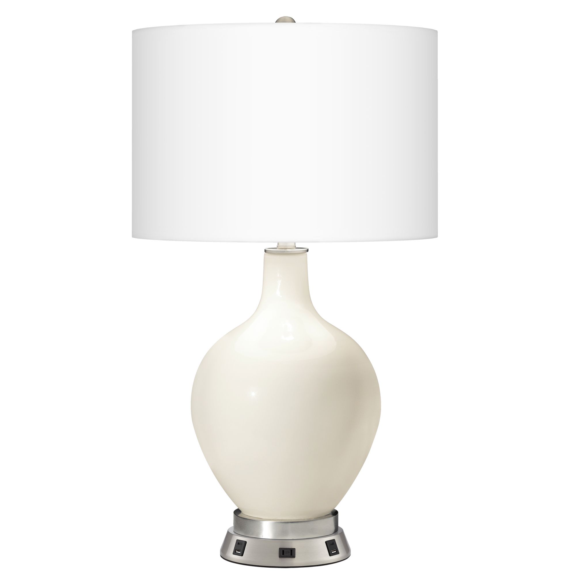 West Highland White Ovo Table Lamp with USB Workstation Base
