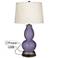 Purple Haze Double Gourd Table Lamp with USB Workstation Base