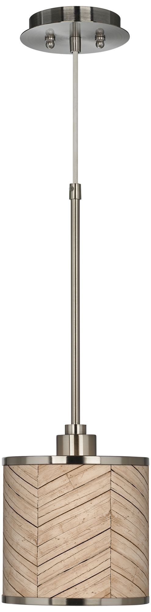 Rustic Woodwork Giclee Glow Mini Pendant Light