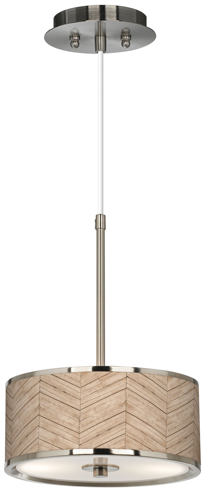 Rustic Woodwork Giclee Glow 10 1/4" Wide Pendant Light