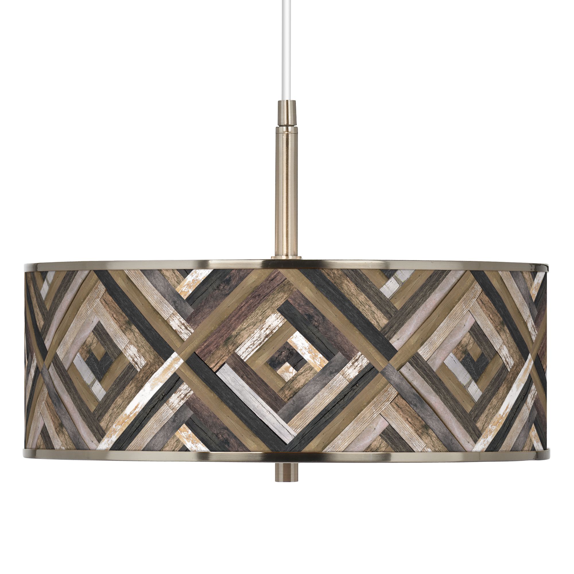 Woodwork Diamonds Giclee Glow 16" Wide Pendant Light