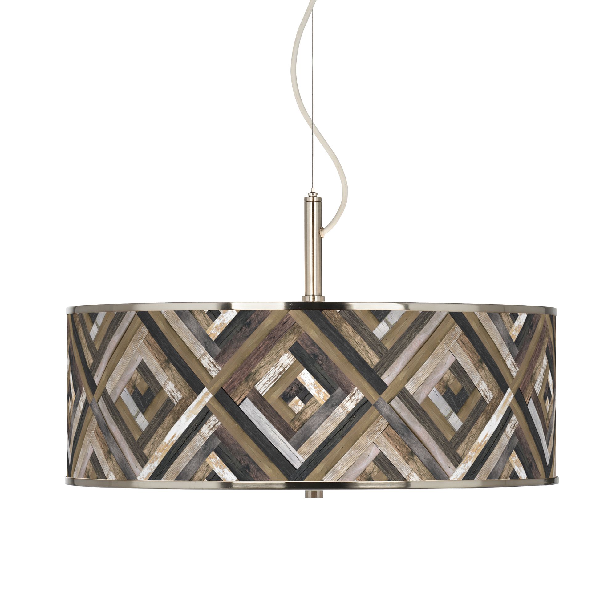 Woodwork Diamonds Giclee Glow 20" Wide Pendant Light