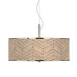 Rustic Woodwork Giclee Glow 20&quot; Wide Pendant Light