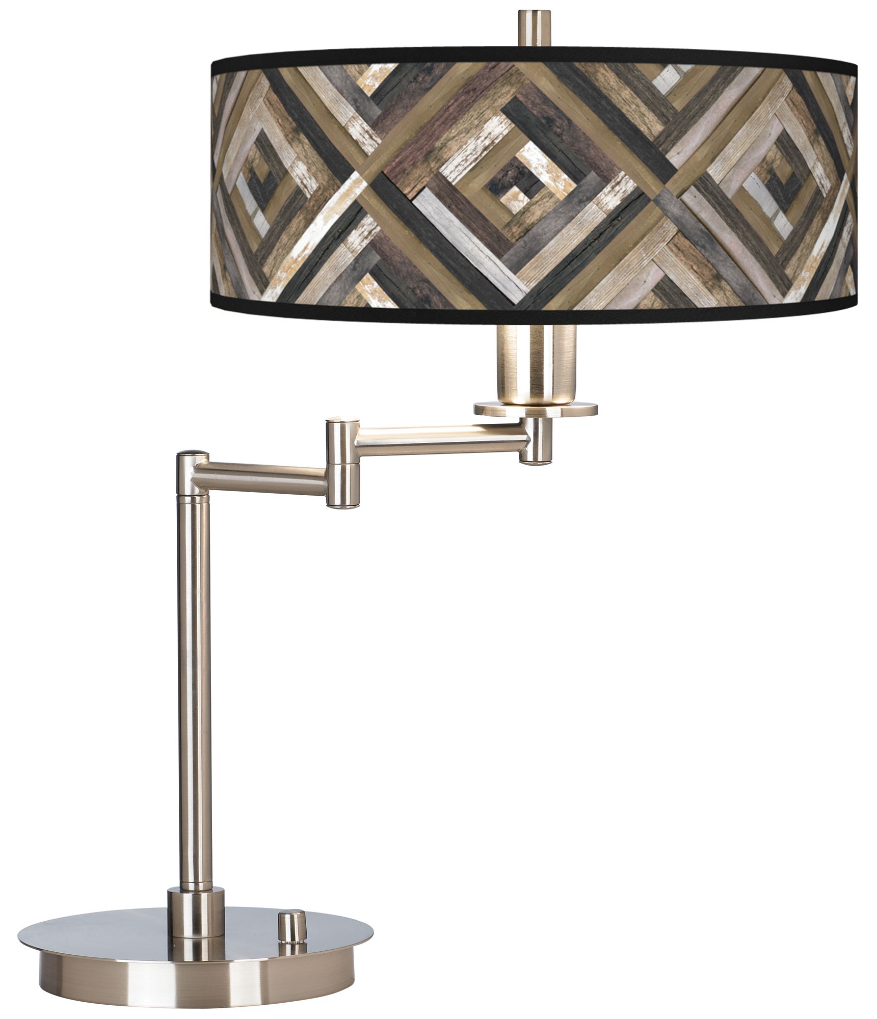 Woodwork Diamonds Giclee Swing Arm LED Desk Lamp