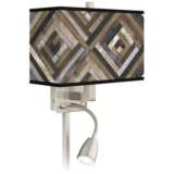 Woodwork Diamonds Giclee Glow LED Reading Light Plug-In Sconce