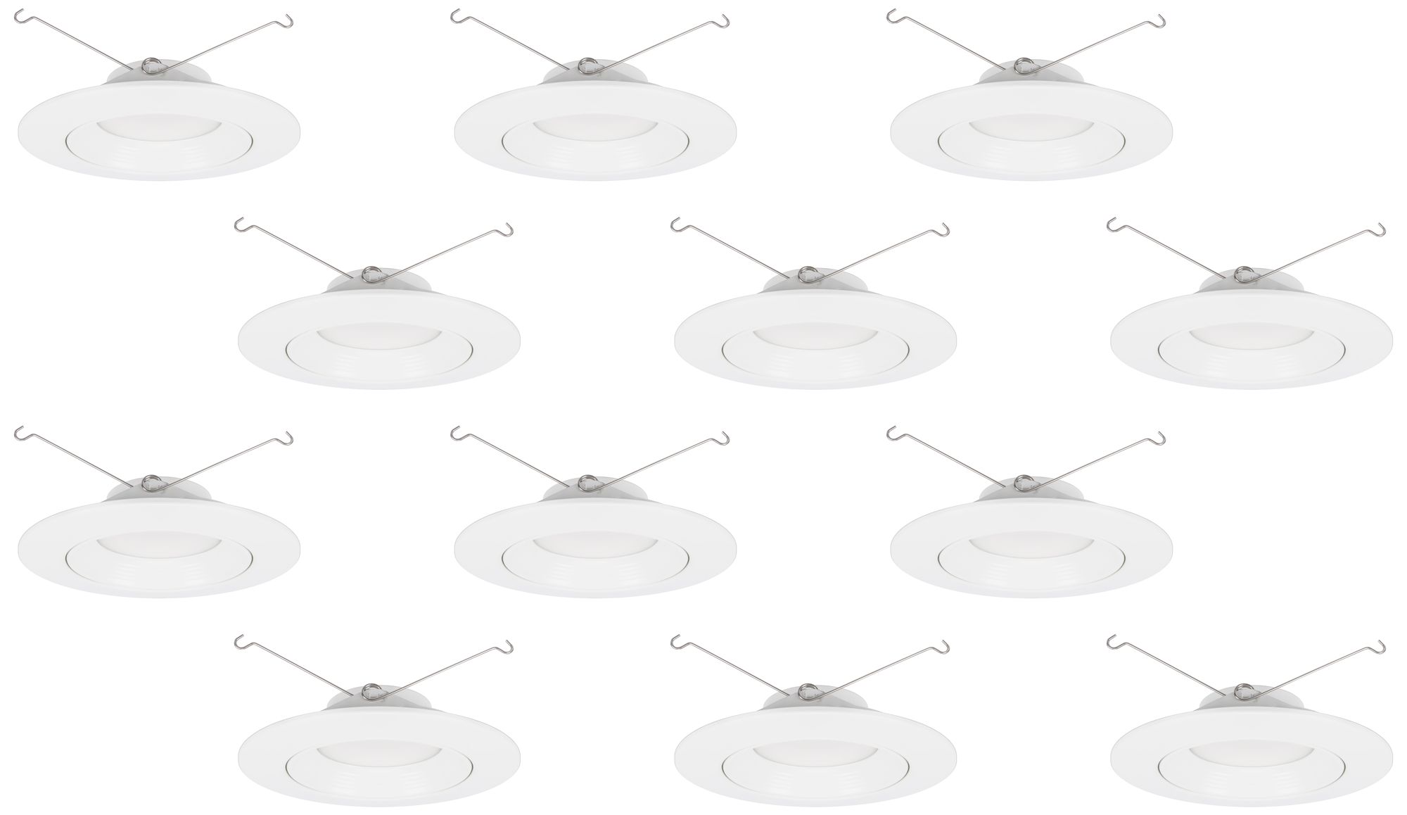 LED Advantage 6" White Gimbal Retrofit Downlights Set of 12