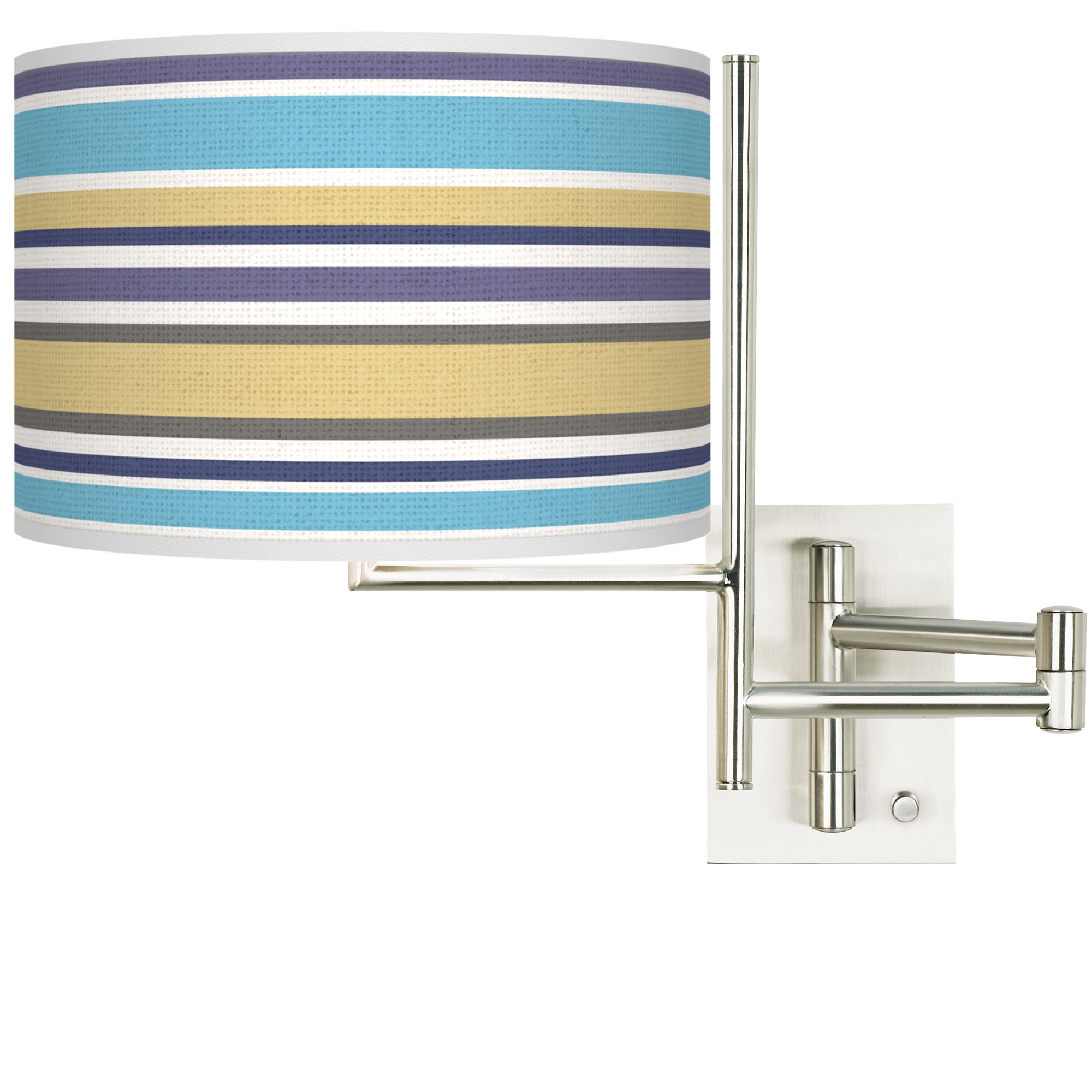 Tempo Laguna Stripes Plug-in Swing Arm Wall Lamp