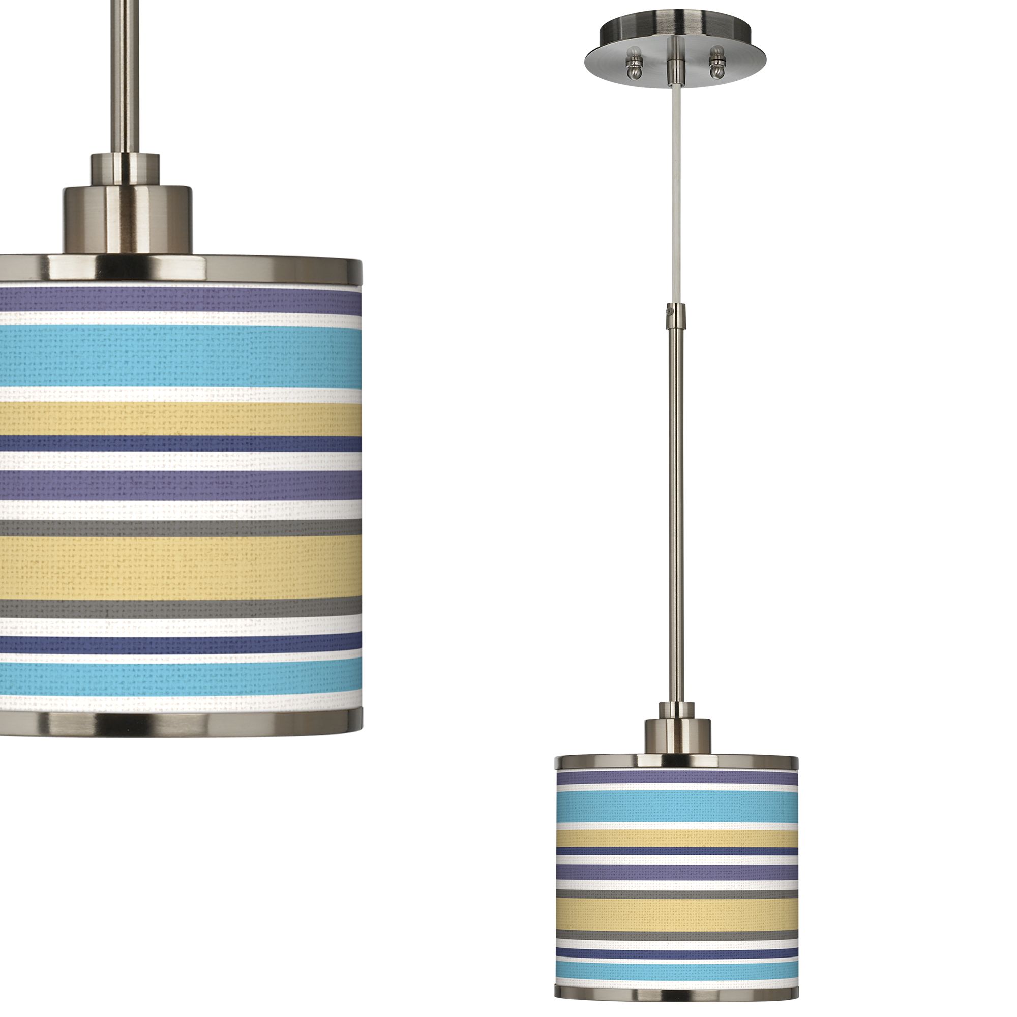 Laguna Stripes Giclee Glow Mini Pendant Light