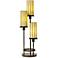 Contemporary Mission 30" High Three Light Tiffany-Style Console Lamp
