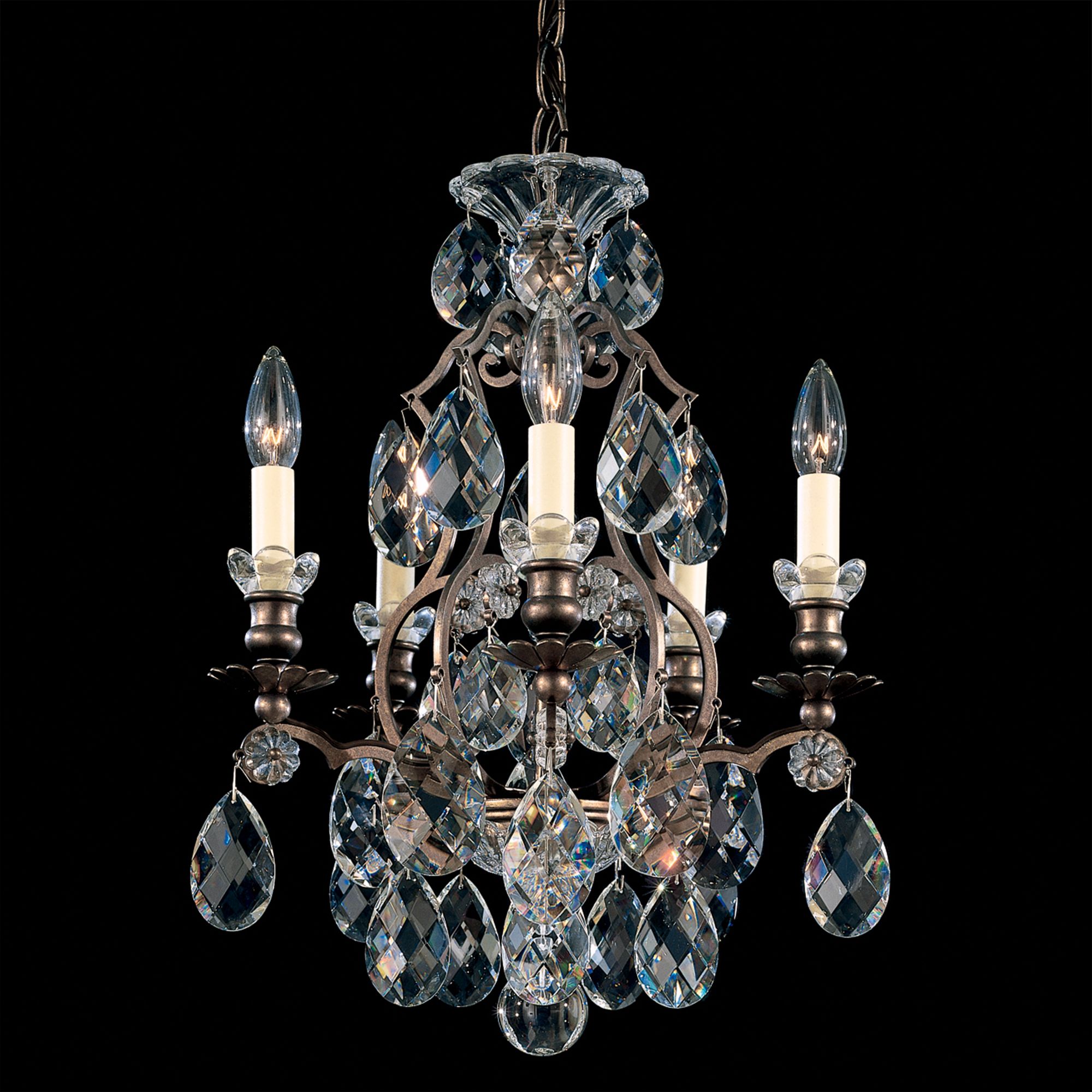 Schonbek Renaissance 14 1/2" Wide Bronze Crystal Chandelier